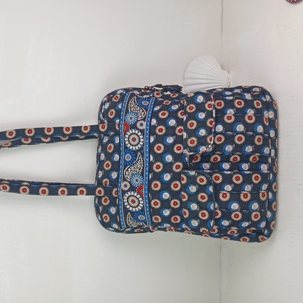 Vera Bradley Night Owl Extra Large Floral Paisly Shoulder Bag Tote 12" X 14" - Picture 10 of 16